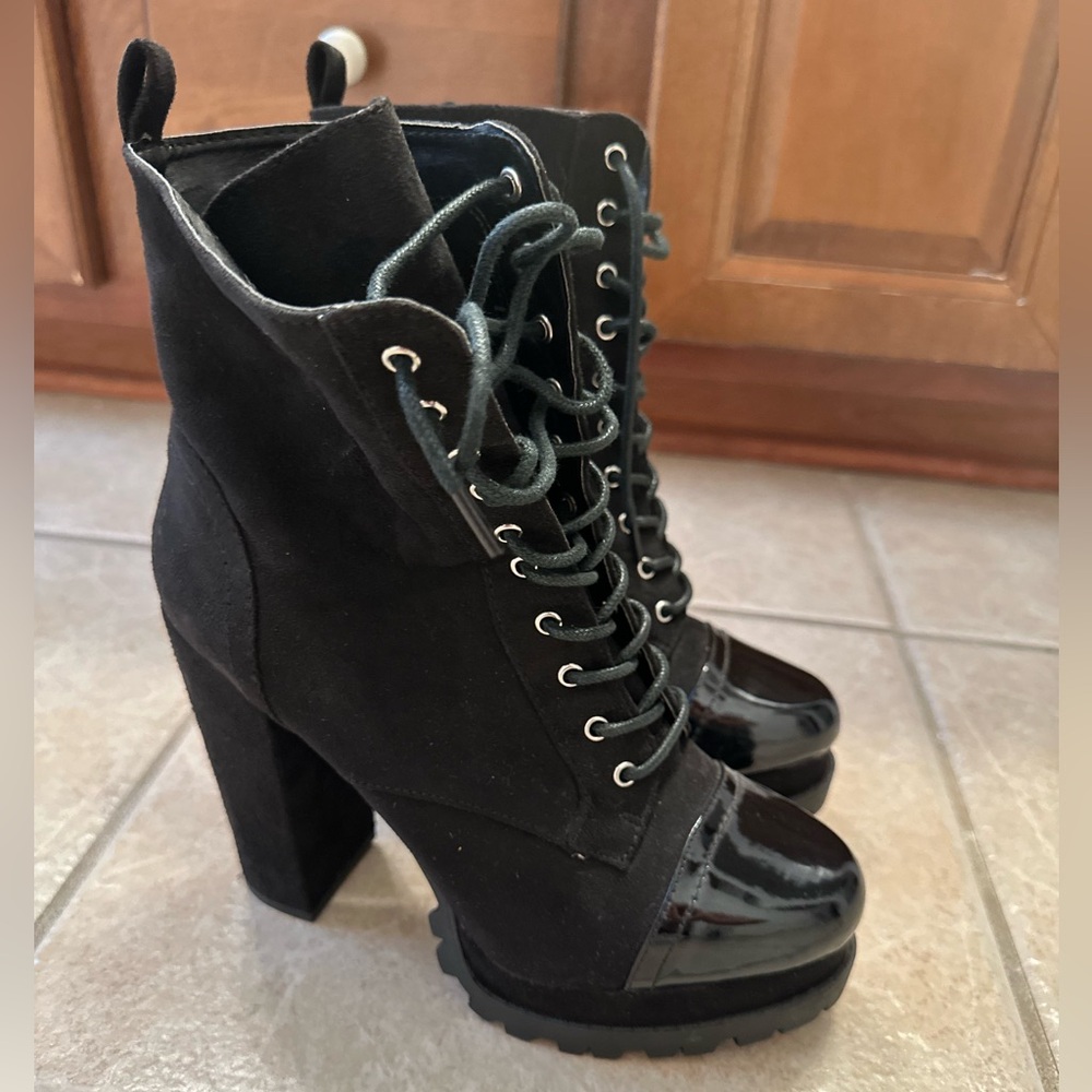 Fashionnova Black Booties Size 8.5